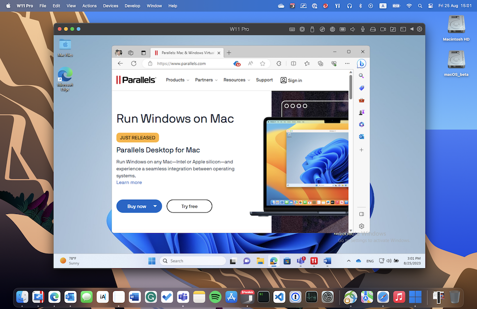 设定 Windows 出现在一个单独的窗口 | 简体中文 | Parallels 文档页面